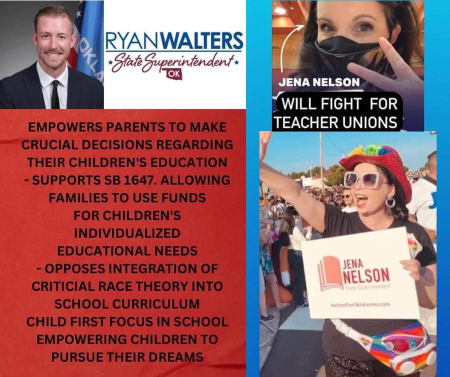 It can’t get clearer than this: Ryan Walters will fight for children & families, Jena Nelson will fight for the groomers & teachers union
