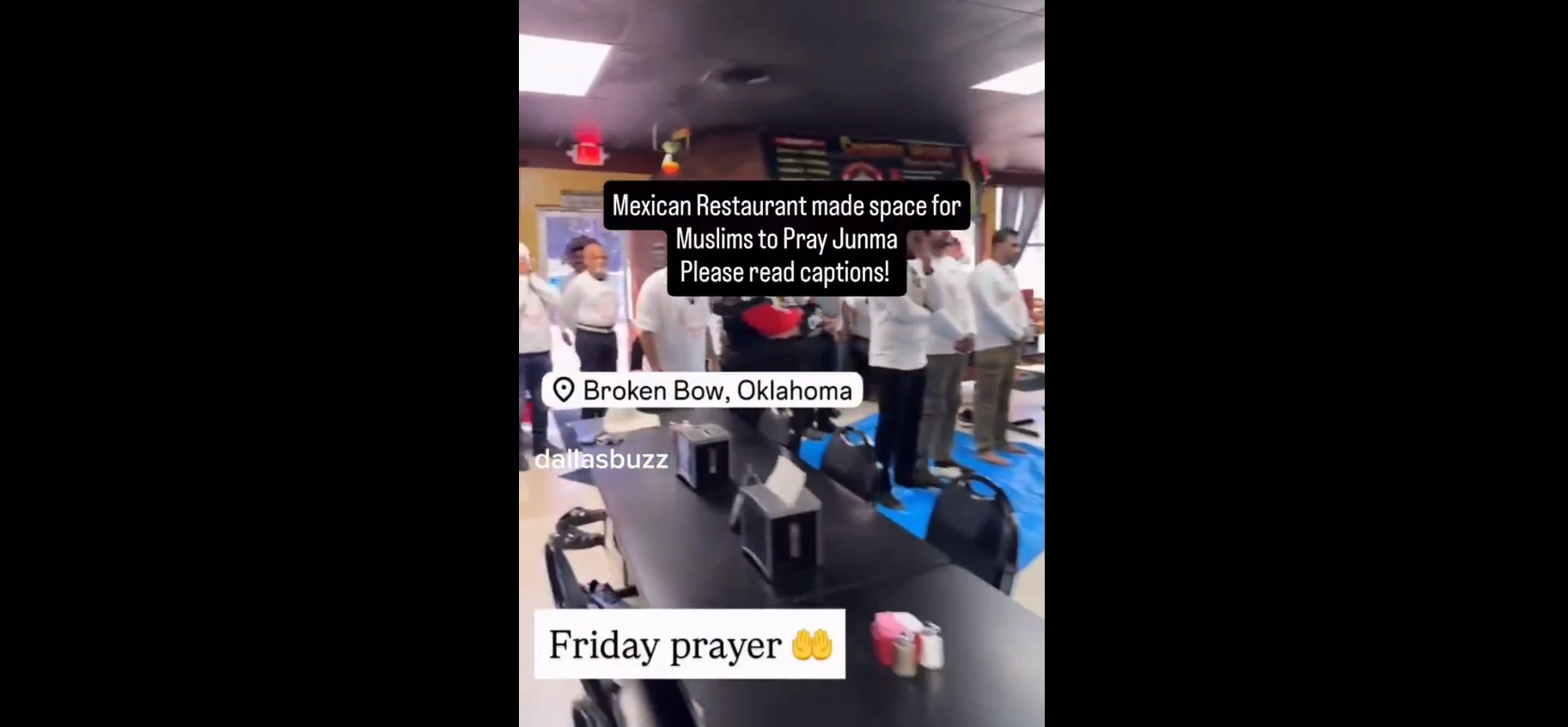 Muslims are holding group prayers in local businesses in Oklahoma that are non-Muslim